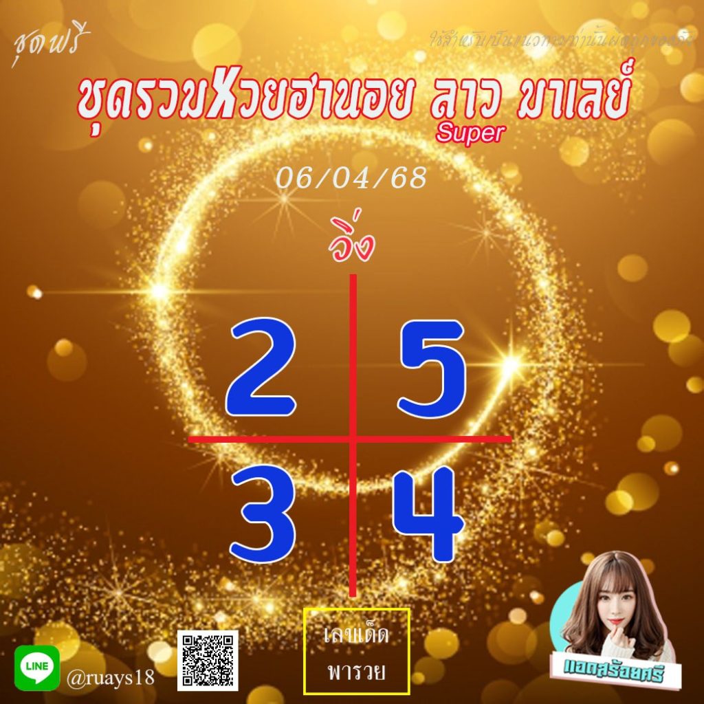 แนวทางหวยลาว หวยฮานอย หวยมาเลย์ แอดสร้อยศรี