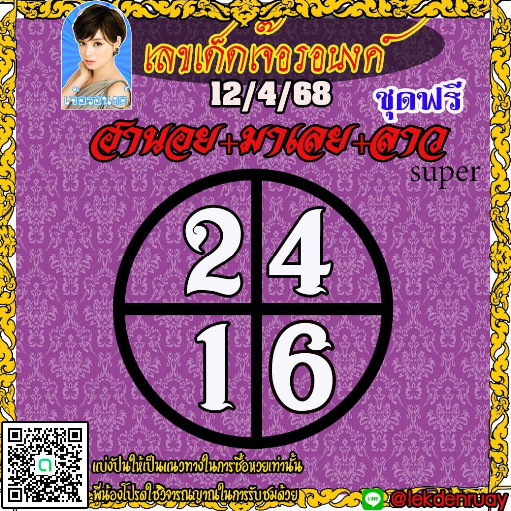 แนวทางหวยลาว หวยฮานอย หวยมาเลย์ เจ๊อรอนงค์