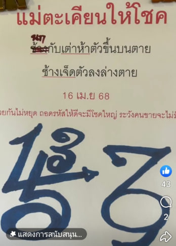 หวยแม่ตะเคียนให้โชค
