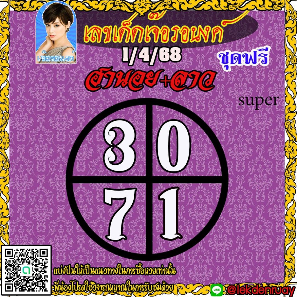 แนวทางหวยลาว หวยฮานอย หวยมาเลย์ เจ๊อรอนงค์