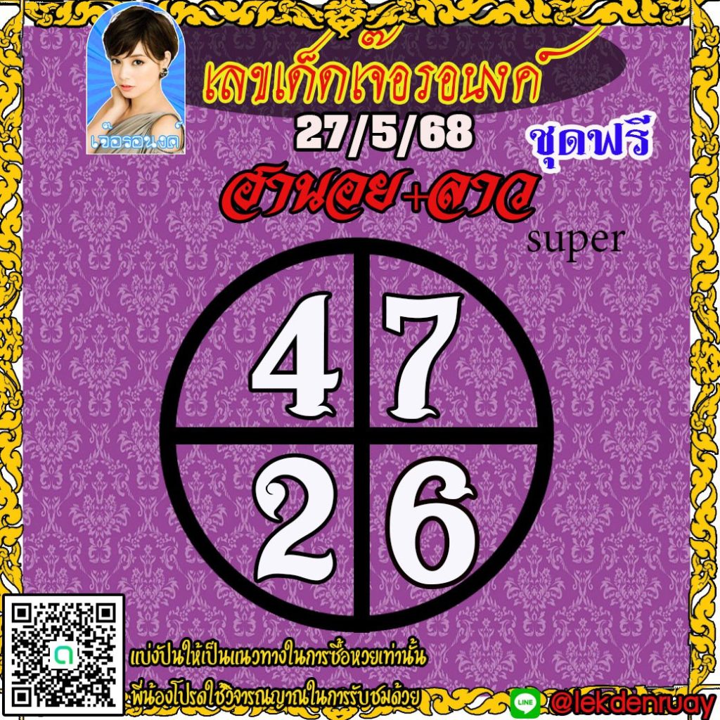 แนวทางหวยลาว หวยฮานอย หวยมาเลย์ เจ๊อรอนงค์