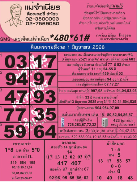 หวยแม่จําเนียร