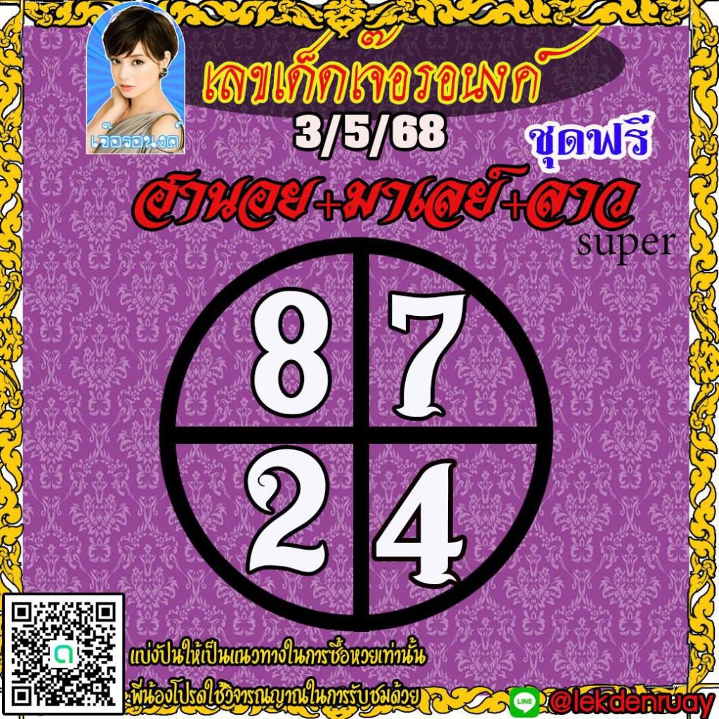 แนวทางหวยลาว หวยฮานอย หวยมาเลย์ เจ๊อรอนงค์