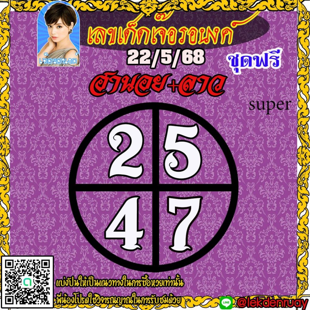 แนวทางหวยลาว หวยฮานอย หวยมาเลย์ เจ๊อรอนงค์