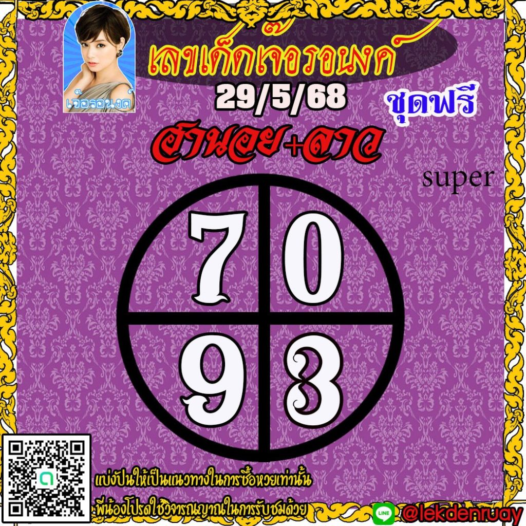 แนวทางหวยลาว หวยฮานอย หวยมาเลย์ เจ๊อรอนงค์