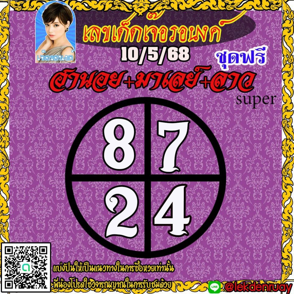 แนวทางหวยลาว หวยฮานอย หวยมาเลย์ เจ๊อรอนงค์