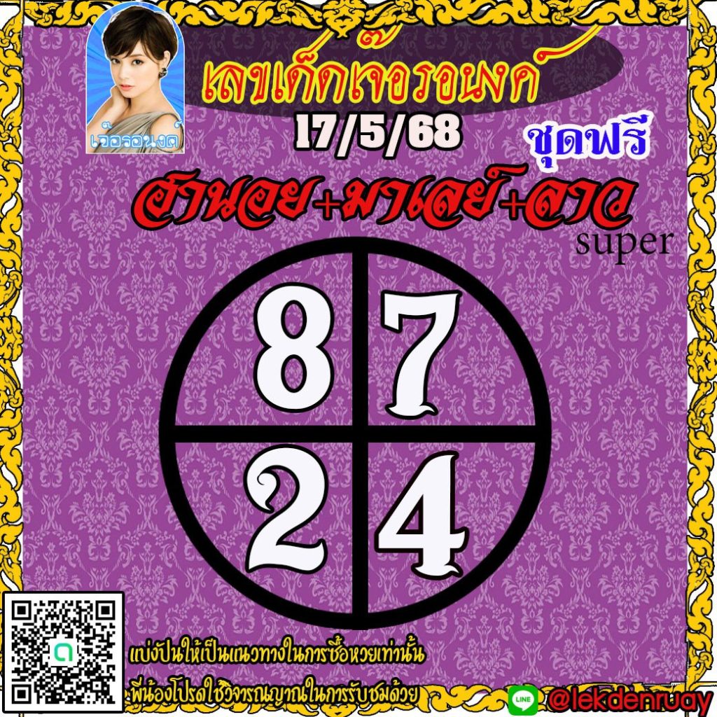 แนวทางหวยลาว หวยฮานอย หวยมาเลย์ เจ๊อรอนงค์