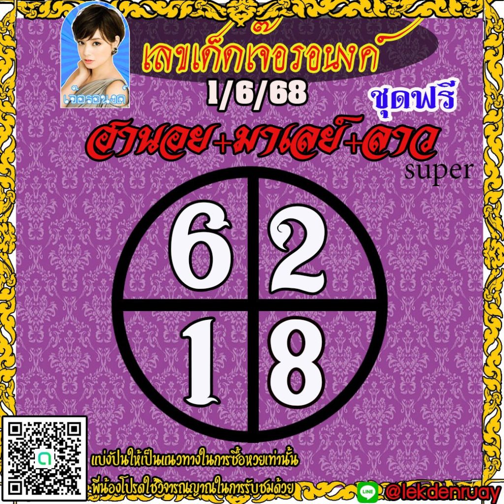แนวทางหวยลาว หวยฮานอย หวยมาเลย์ เจ๊อรอนงค์