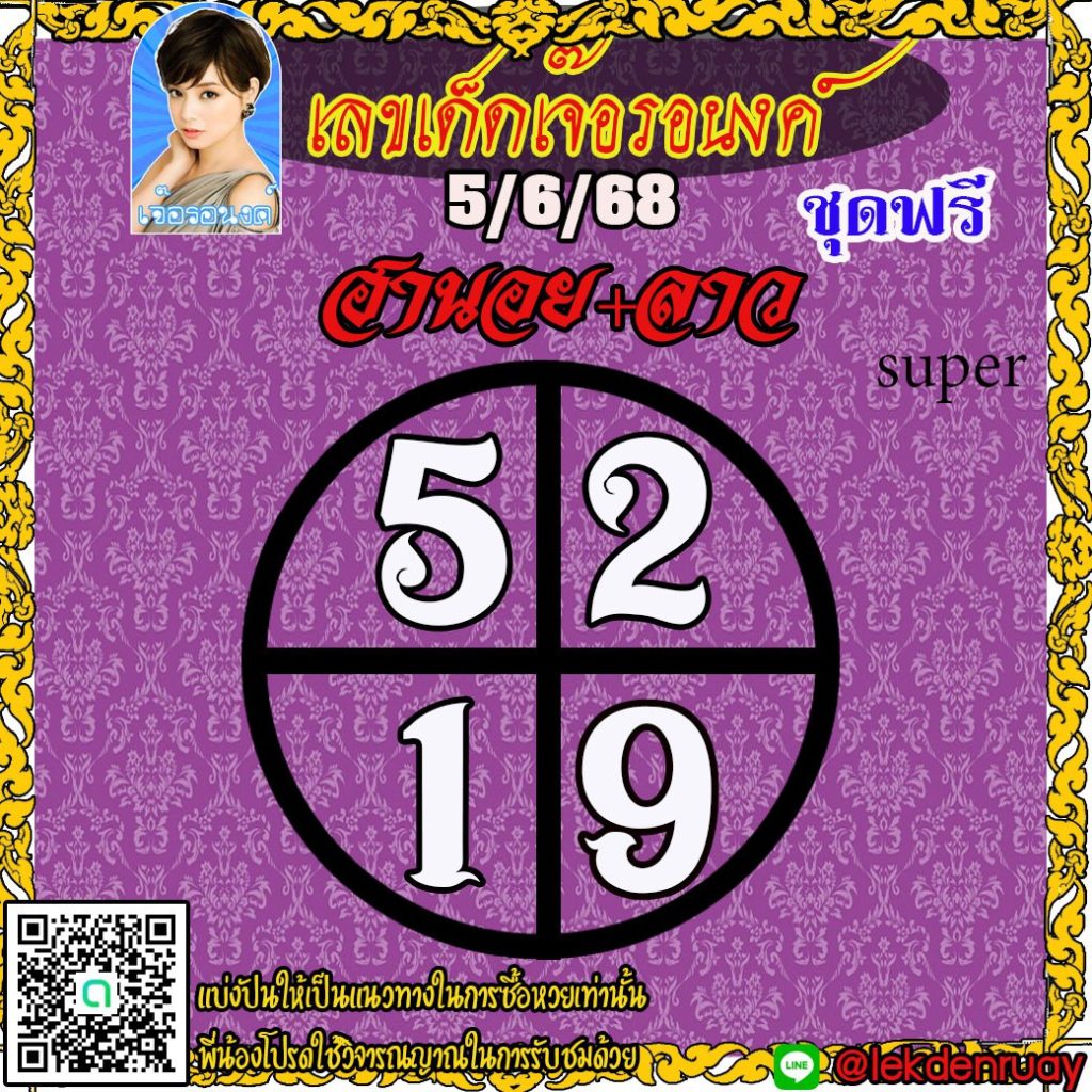 แนวทางหวยลาว หวยฮานอย หวยมาเลย์ เจ๊อรอนงค์