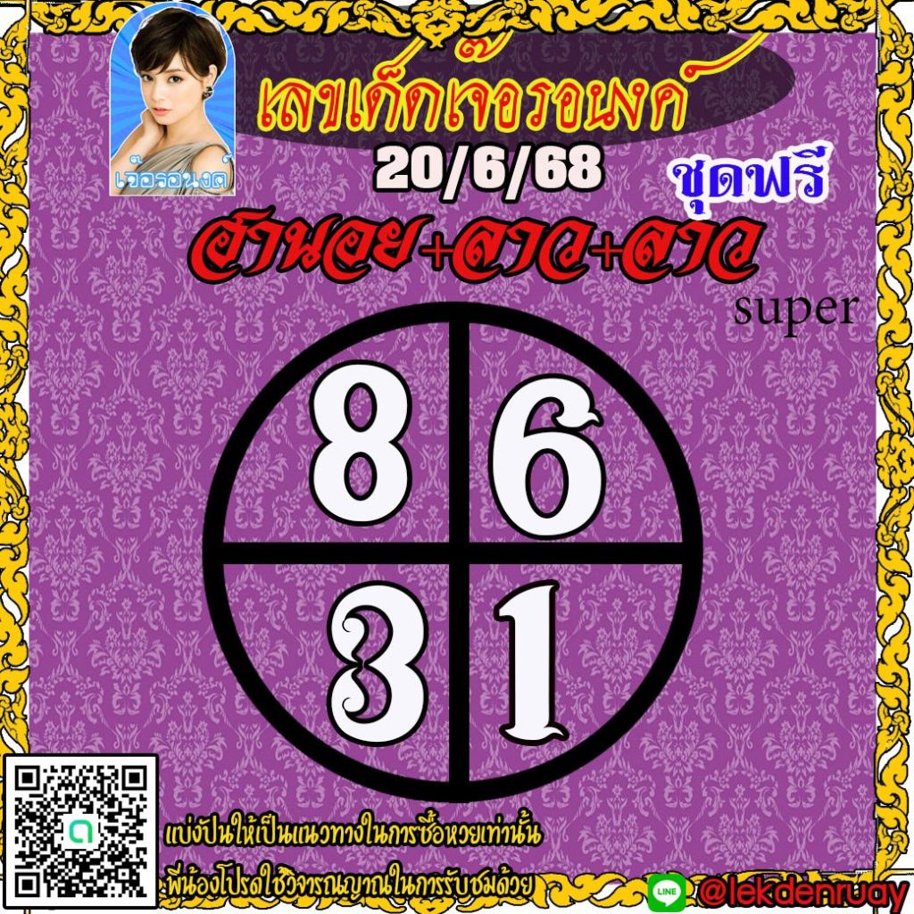 แนวทางหวยลาว หวยฮานอย หวยมาเลย์ เจ๊อรอนงค์