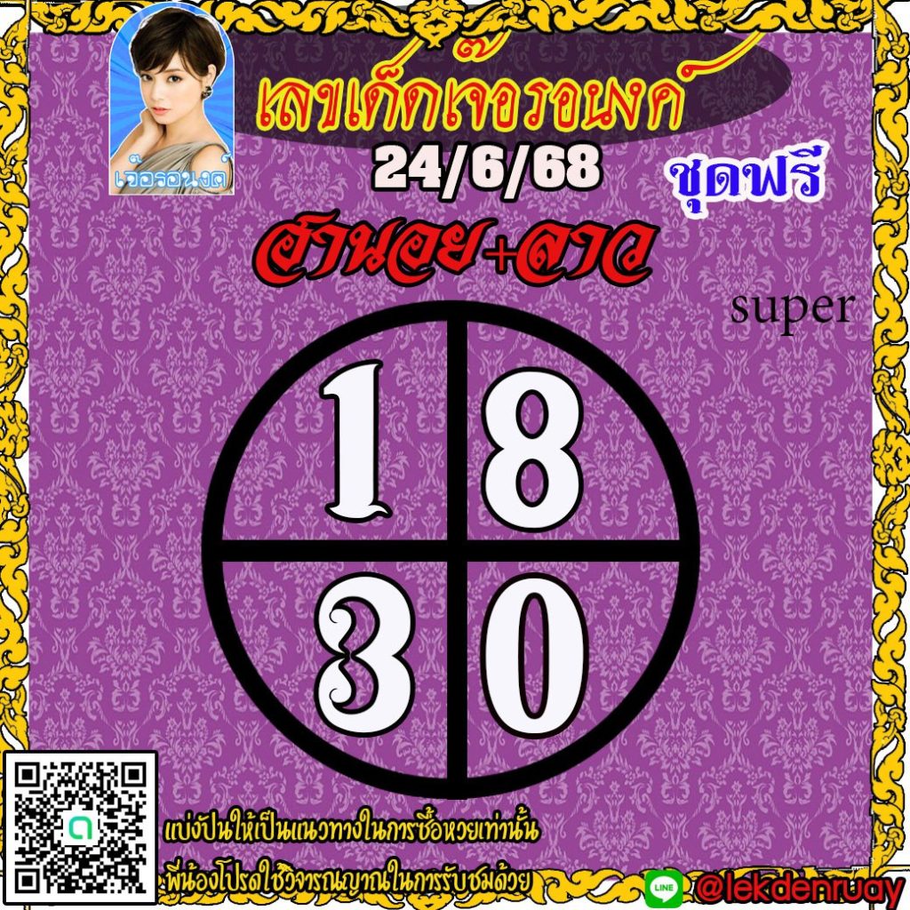 แนวทางหวยลาว หวยฮานอย หวยมาเลย์ เจ๊อรอนงค์