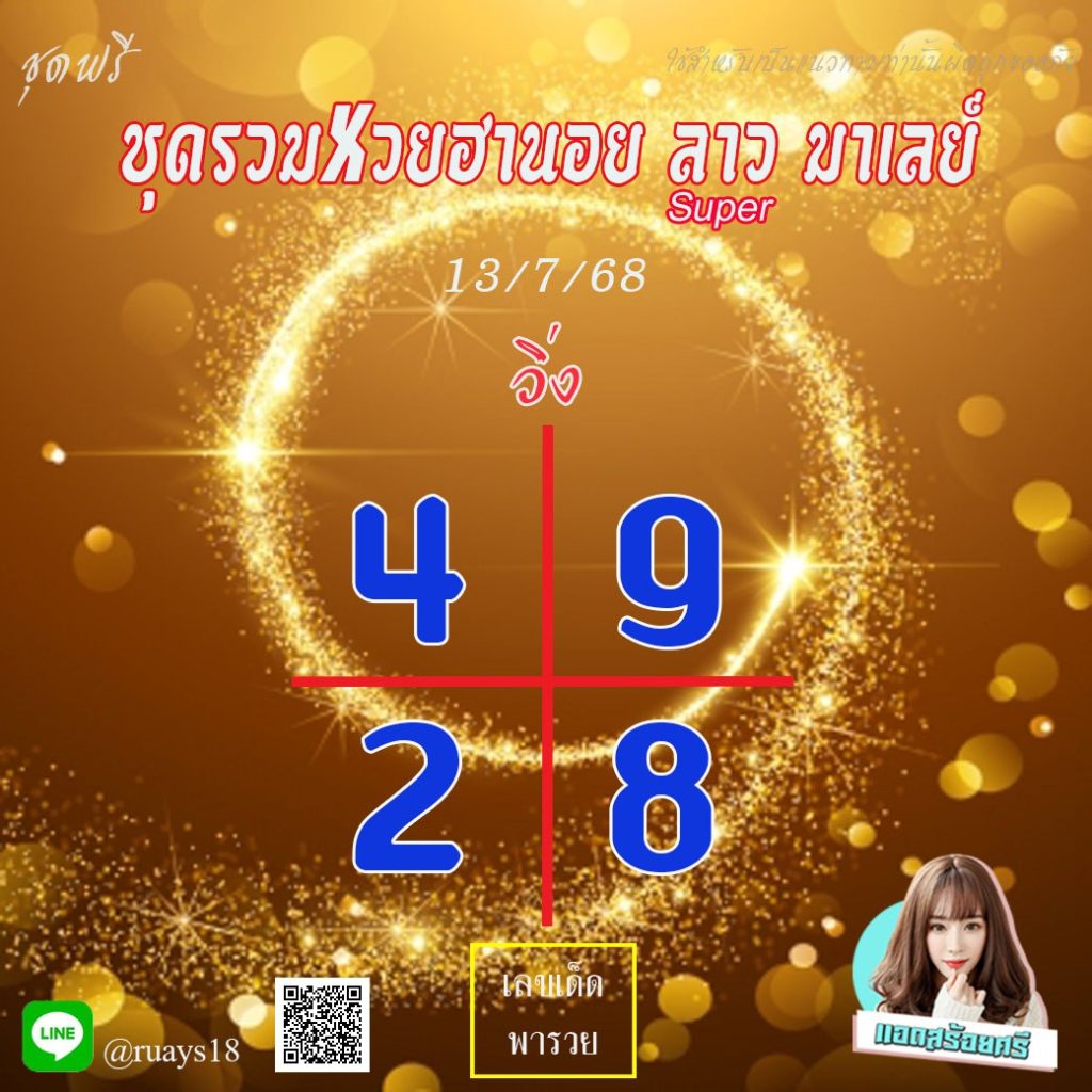 แนวทางหวยลาว หวยฮานอย หวยมาเลย์ แอดสร้อยศรี