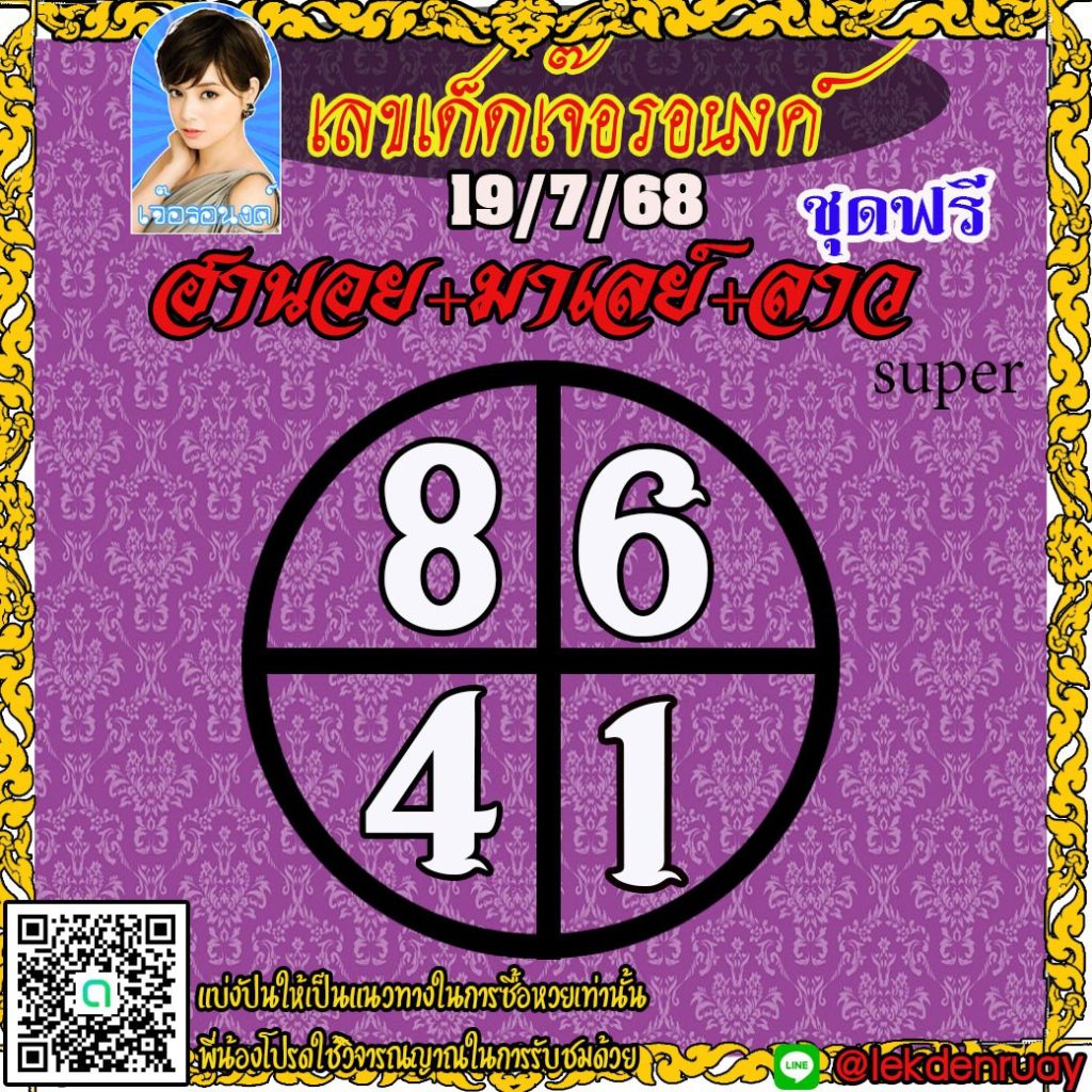 แนวทางหวยลาว หวยฮานอย หวยมาเลย์ เจ๊อรอนงค์