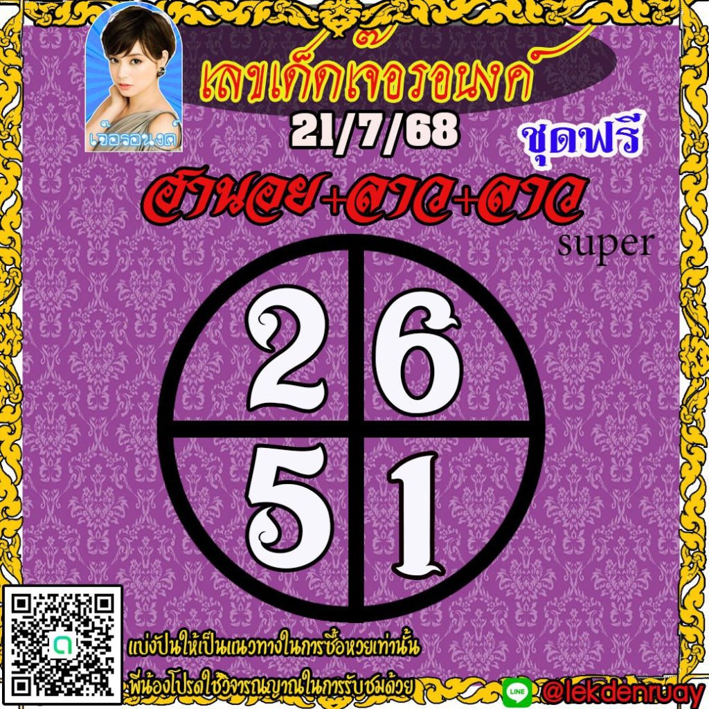แนวทางหวยลาว หวยฮานอย หวยมาเลย์ เจ๊อรอนงค์