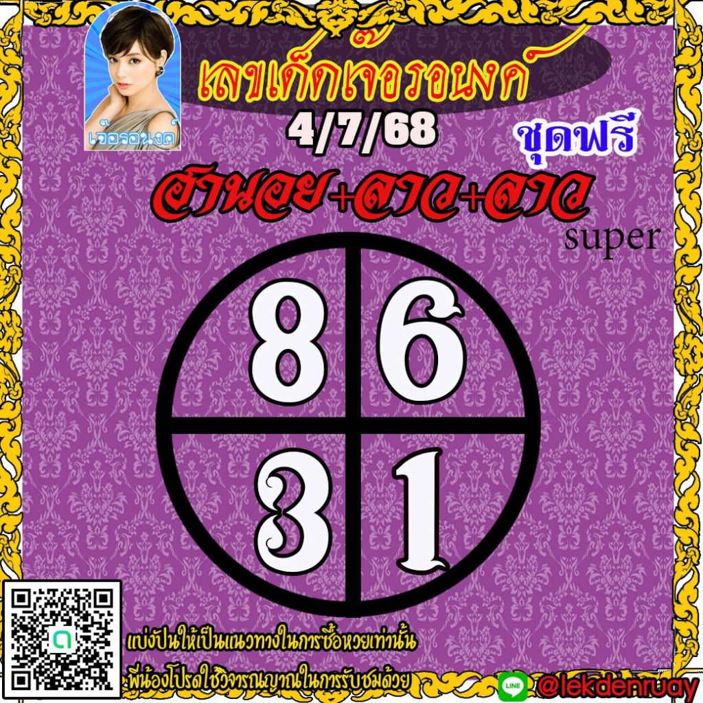 แนวทางหวยลาว หวยฮานอย หวยมาเลย์ เจ๊อรอนงค์