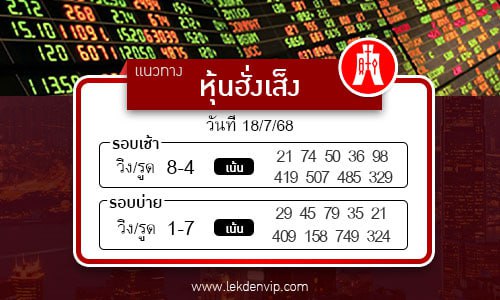 แนวทางหวยหุ้นฮั่งเส็งเช้า-บ่าย