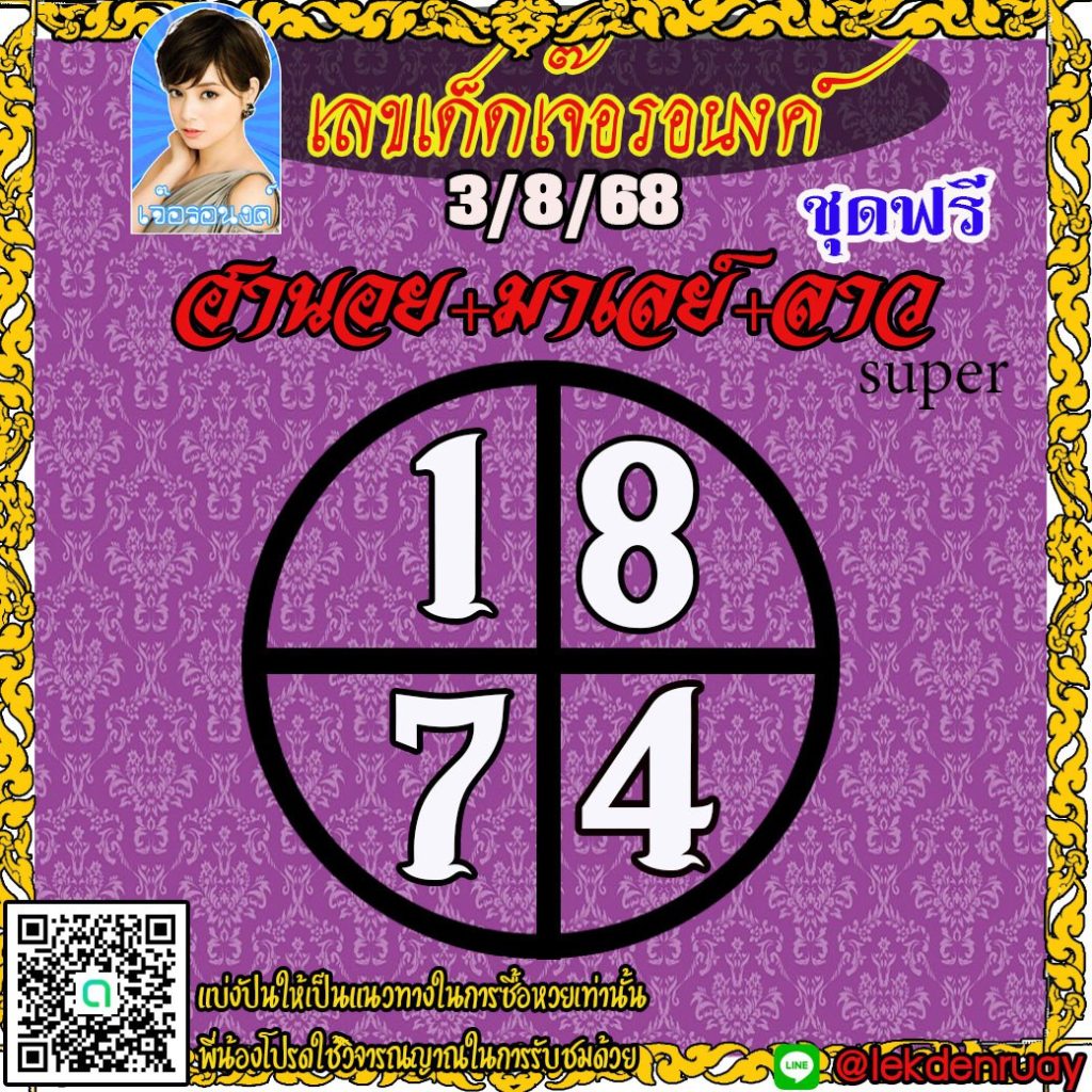 แนวทางหวยลาว หวยฮานอย หวยมาเลย์ เจ๊อรอนงค์