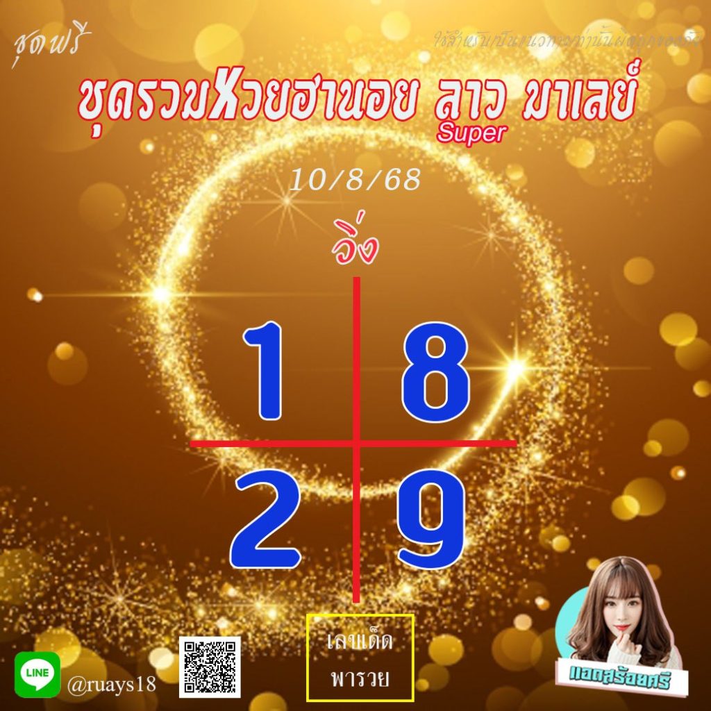 แนวทางหวยลาว หวยฮานอย หวยมาเลย์ แอดสร้อยศรี