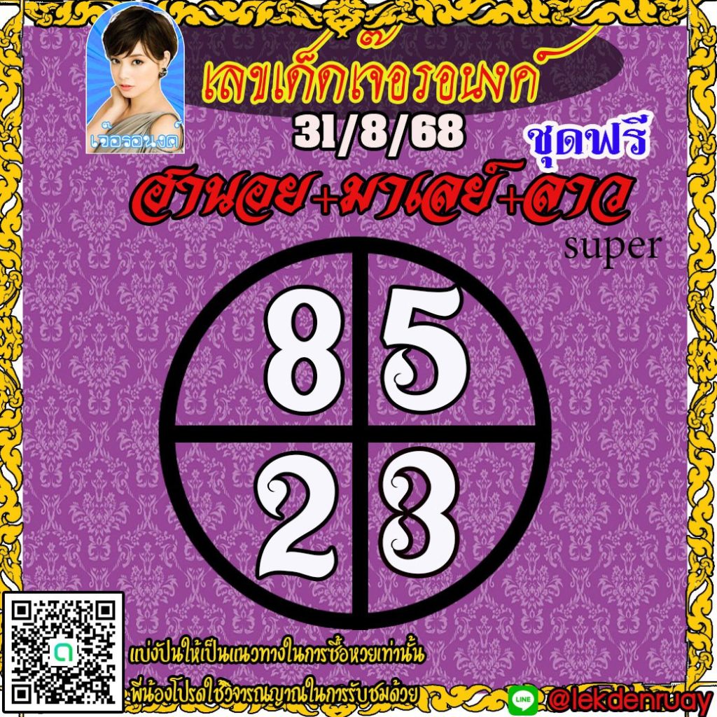 แนวทางหวยลาว หวยฮานอย หวยมาเลย์ เจ๊อรอนงค์