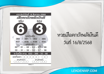 แนวทางหวยเสือตกถังพลังเงินดี 16/8/2568