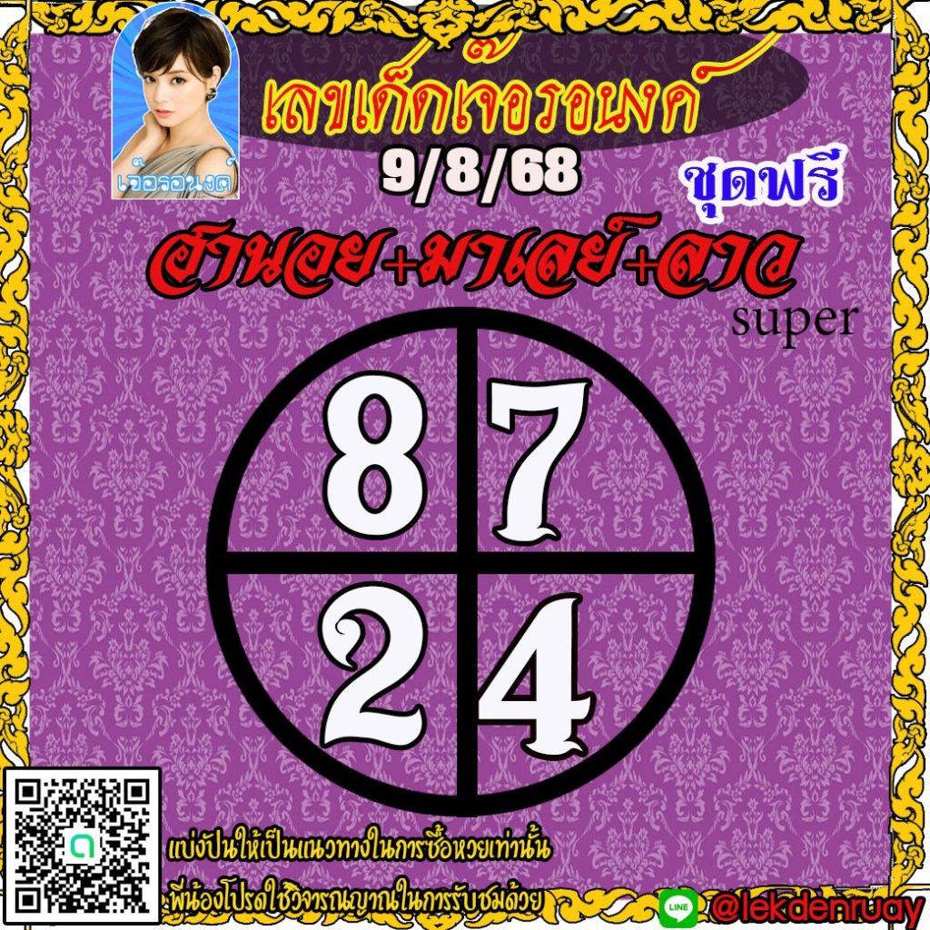 แนวทางหวยลาว หวยฮานอย หวยมาเลย์ เจ๊อรอนงค์
