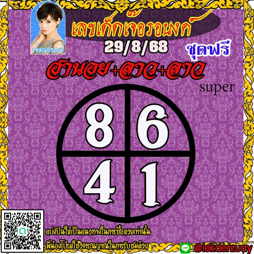 แนวทางหวยลาว หวยฮานอย หวยมาเลย์ เจ๊อรอนงค์