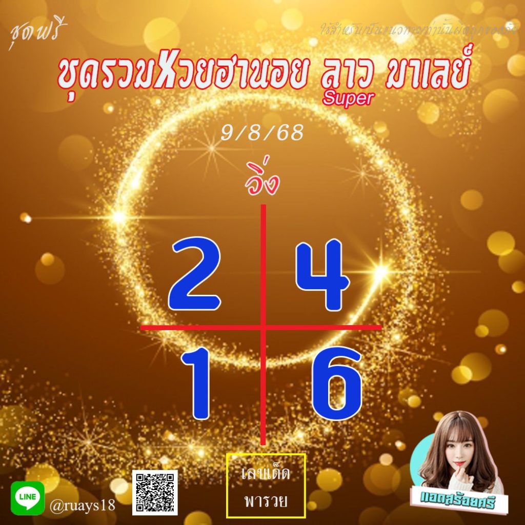 แนวทางหวยลาว หวยฮานอย หวยมาเลย์ แอดสร้อยศรี
