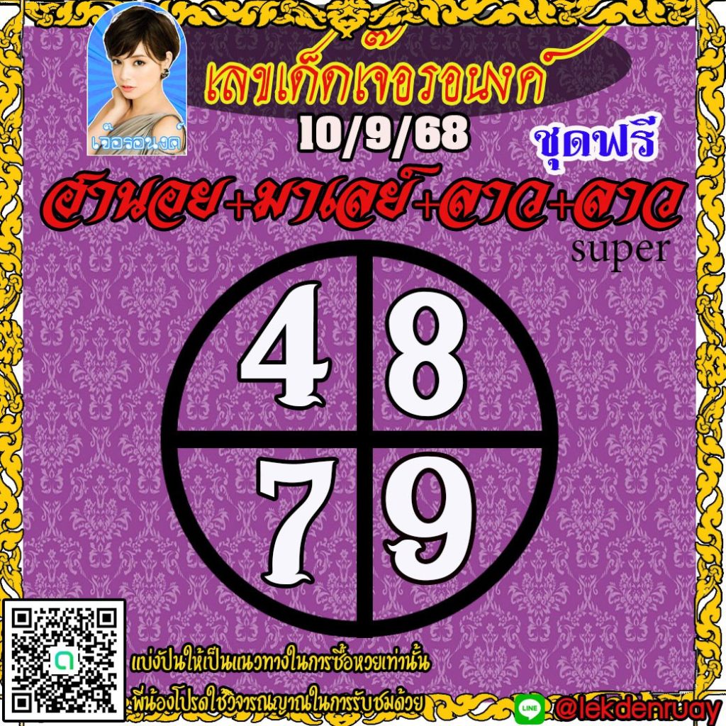 แนวทางหวยลาว หวยฮานอย หวยมาเลย์ เจ๊อรอนงค์