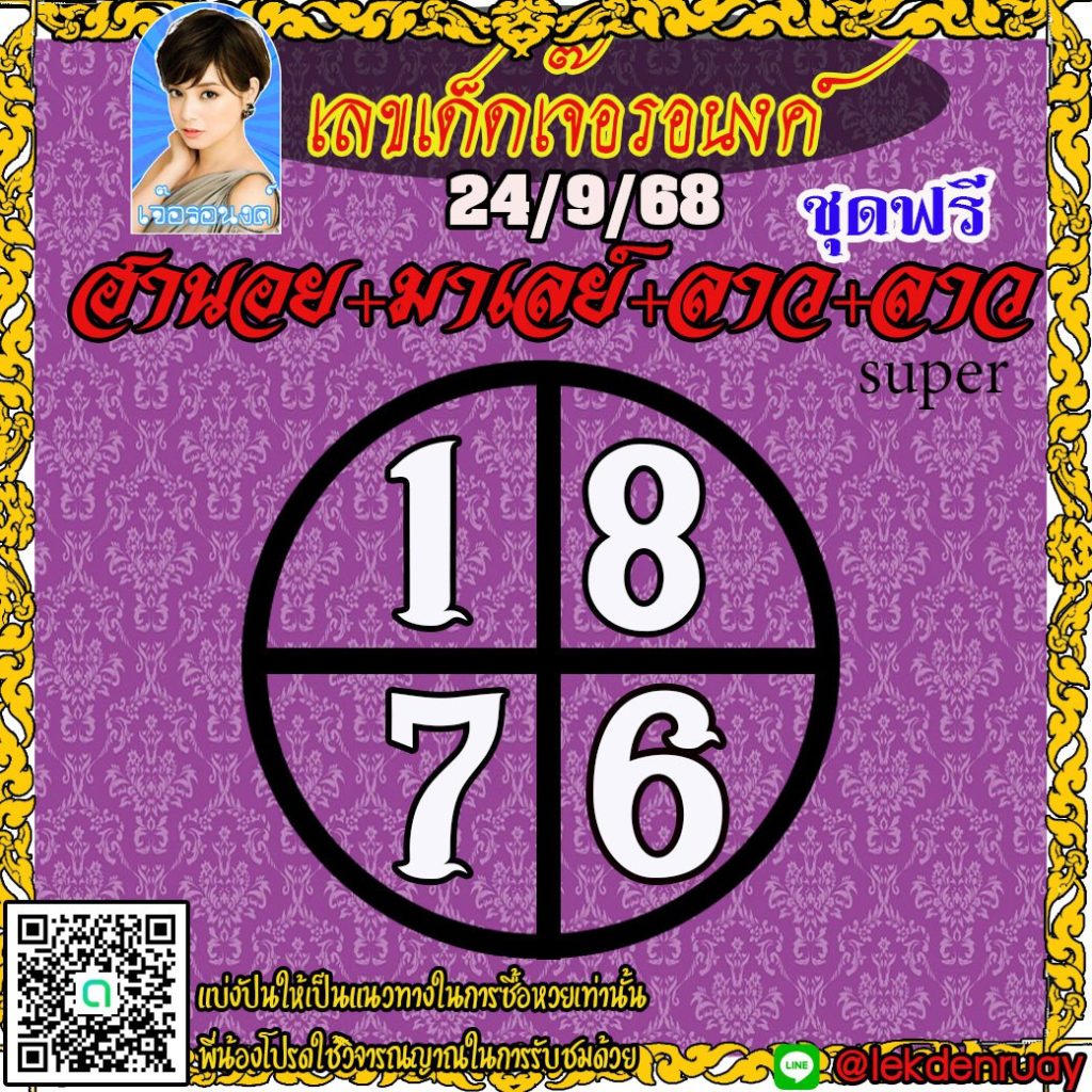 แนวทางหวยลาว หวยฮานอย หวยมาเลย์ เจ๊อรอนงค์