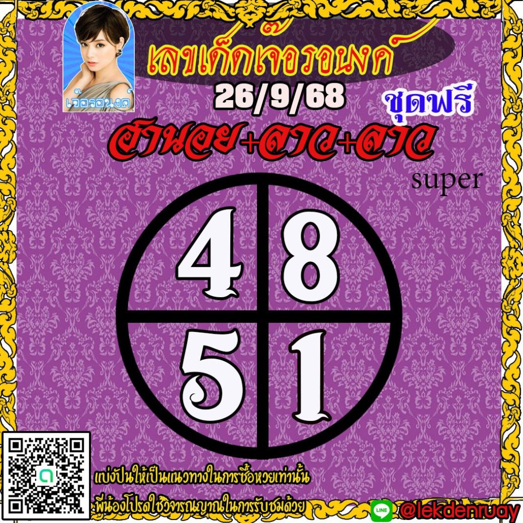 แนวทางหวยลาว หวยฮานอย หวยมาเลย์ เจ๊อรอนงค์