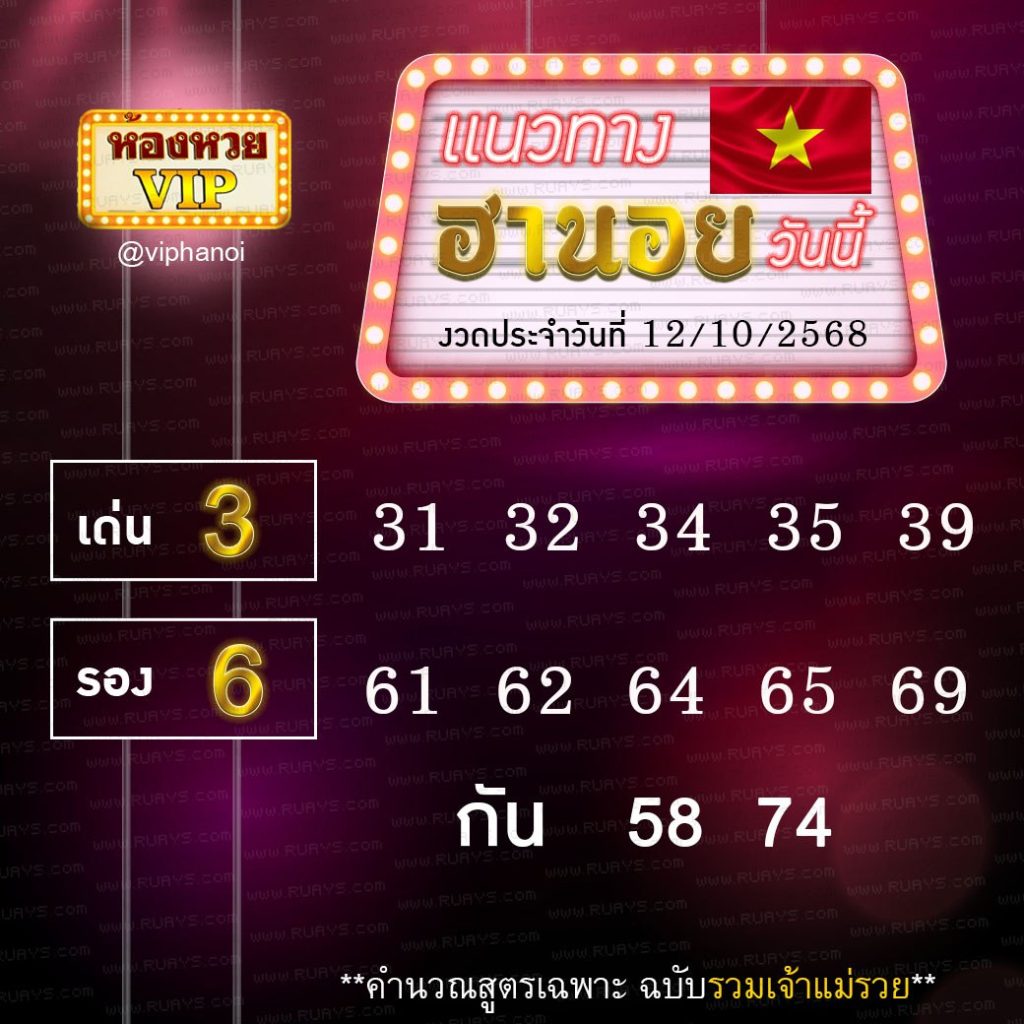 แนวทางหวยฮานอย ห้องวีไอพี