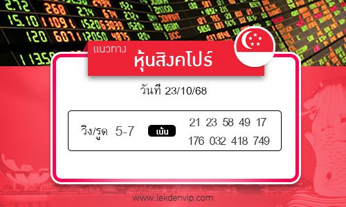 เลขเด็ดหวยหุ้นสิงคโปร์