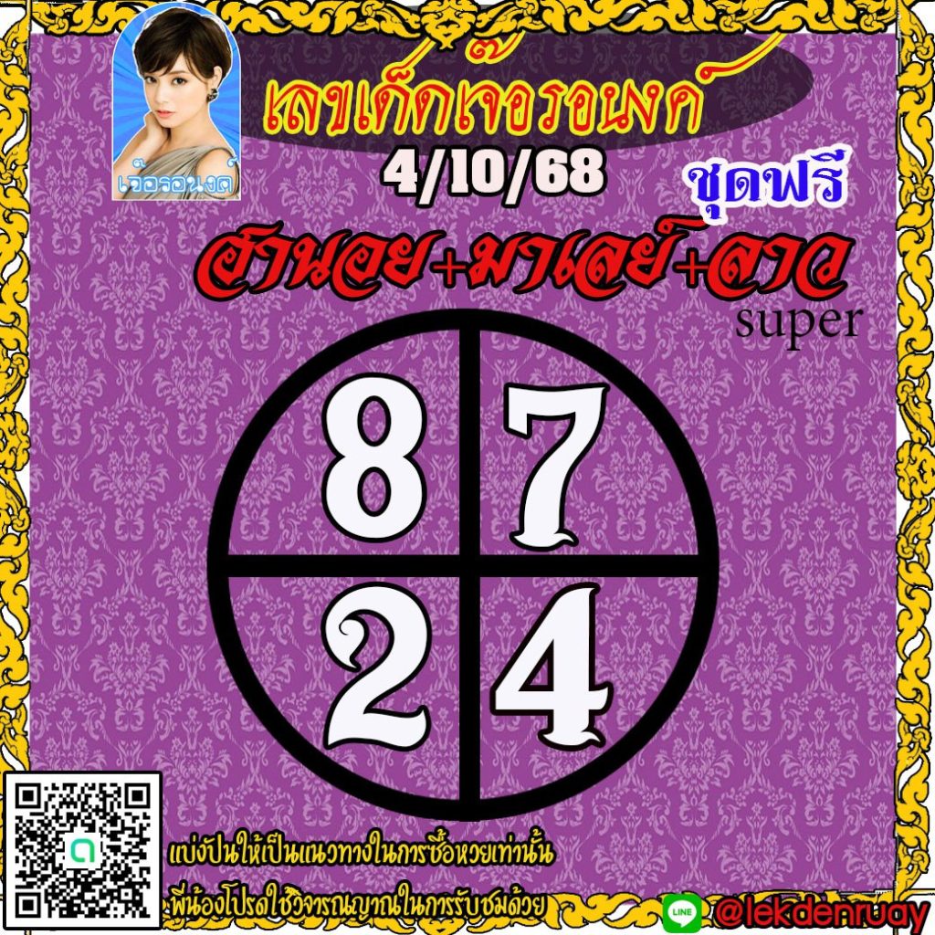 แนวทางหวยลาว หวยฮานอย หวยมาเลย์ เจ๊อรอนงค์