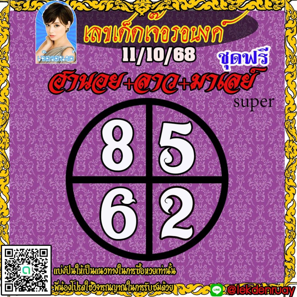 แนวทางหวยลาว หวยฮานอย หวยมาเลย์ เจ๊อรอนงค์