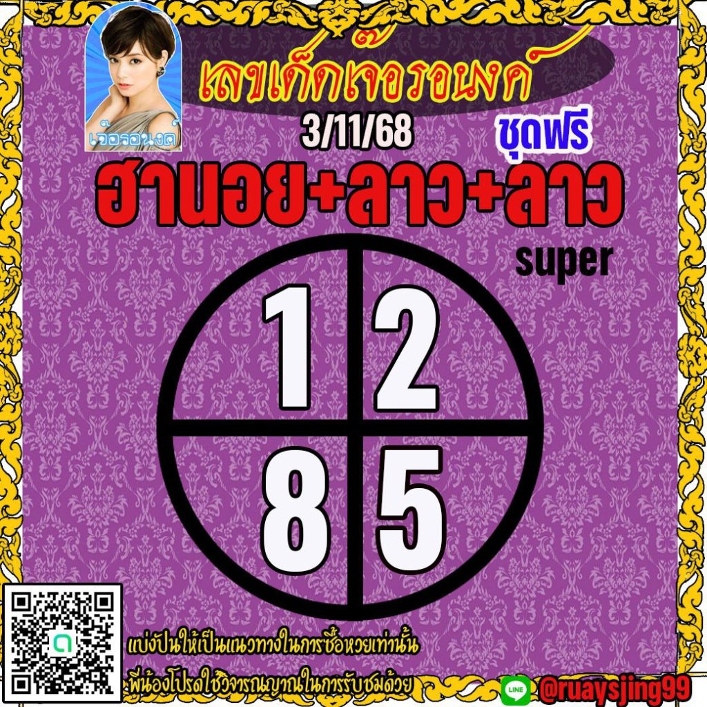 แนวทางหวยฮานอย เจ๊อรอนงค์