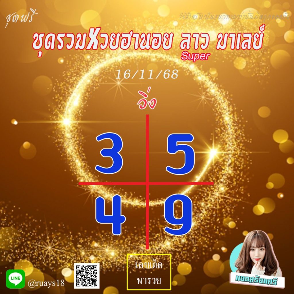 แนวทางหวยลาว หวยฮานอย หวยมาเลย์ แอดสร้อยศรี