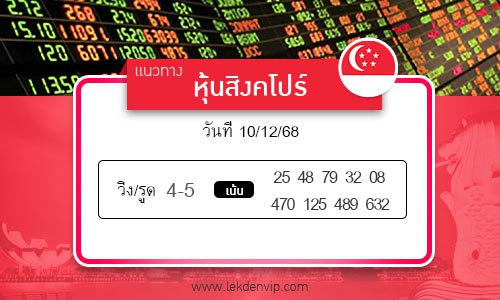 เลขเด็ดหวยหุ้นสิงคโปร์