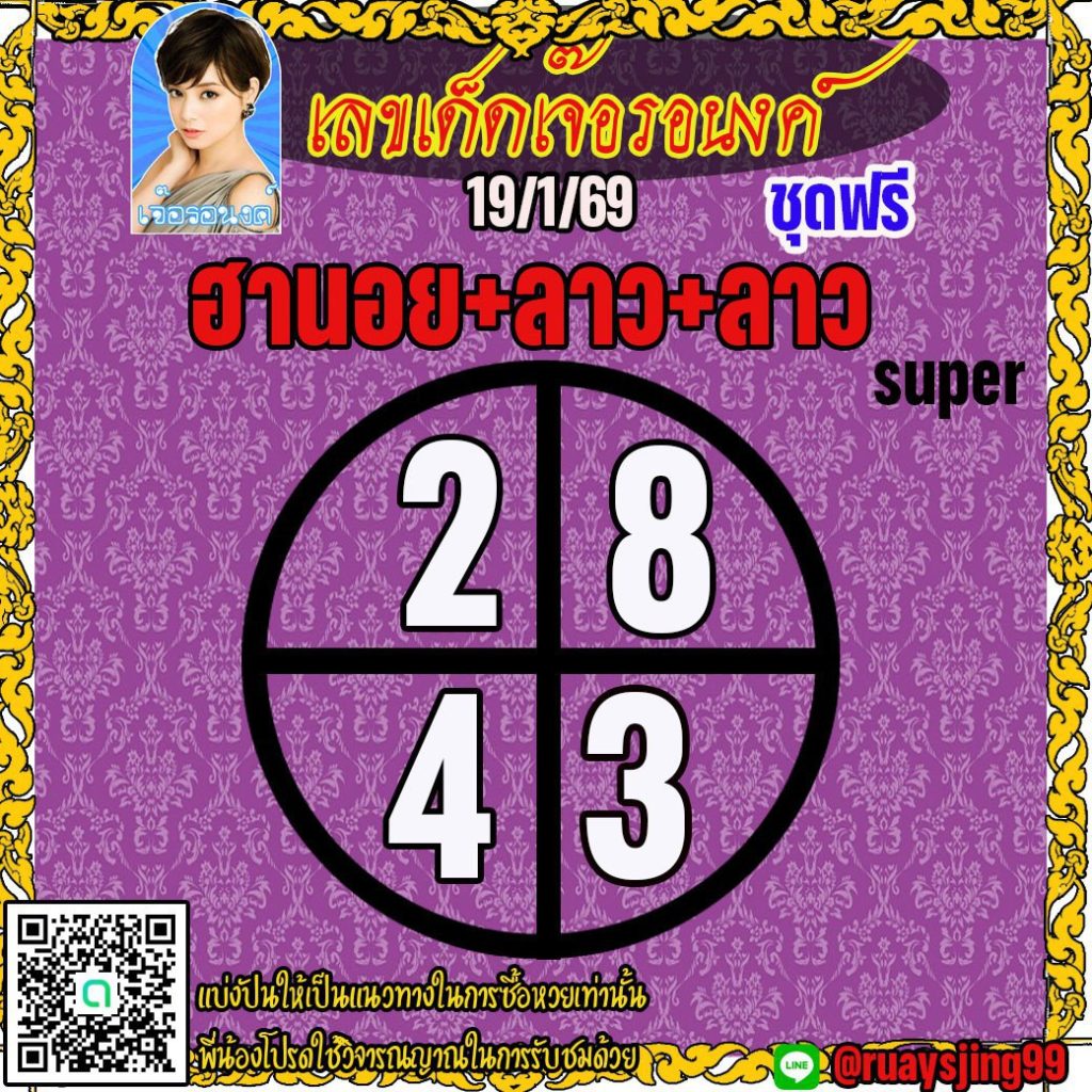 แนวทางหวยลาว หวยฮานอย หวยมาเลย์ เจ๊อรอนงค์