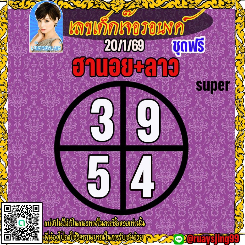 แนวทางหวยลาว หวยฮานอย หวยมาเลย์ เจ๊อรอนงค์
