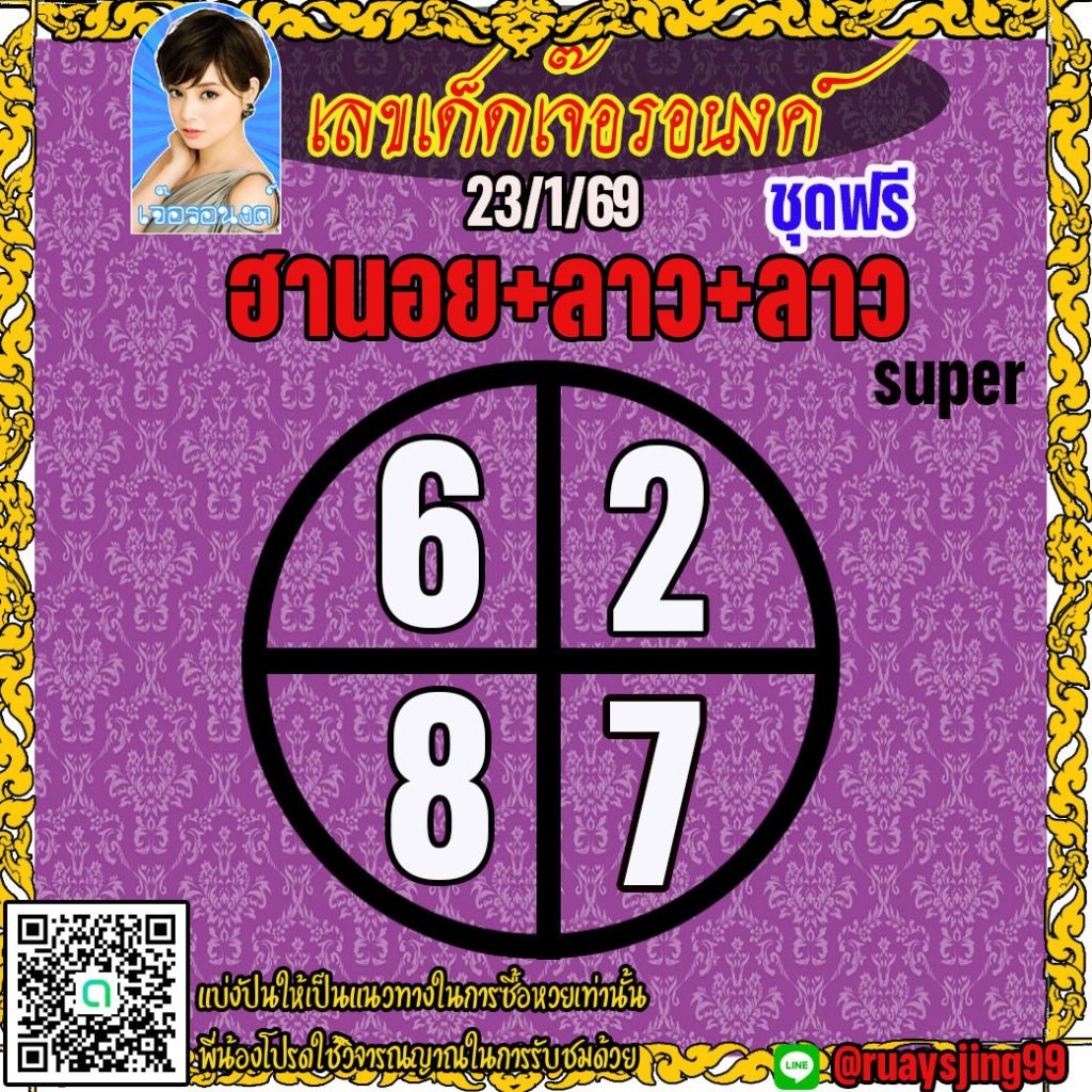 แนวทางหวยลาว หวยฮานอย หวยมาเลย์ เจ๊อรอนงค์