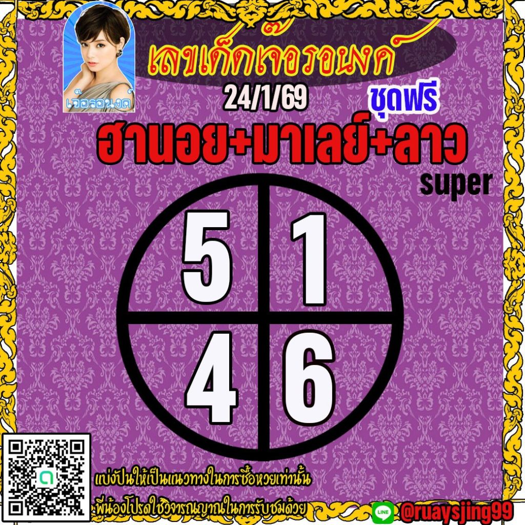 แนวทางหวยลาว หวยฮานอย หวยมาเลย์ เจ๊อรอนงค์