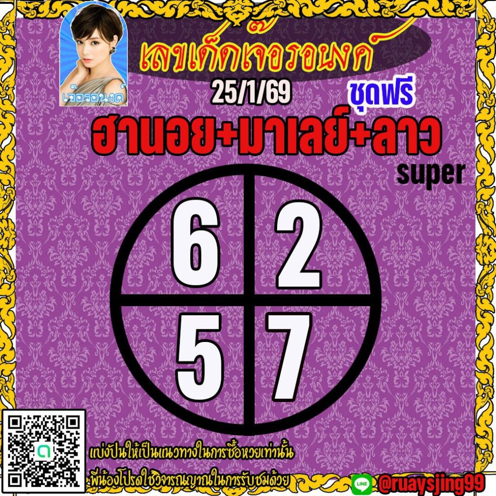 แนวทางหวยลาว หวยฮานอย หวยมาเลย์ เจ๊อรอนงค์