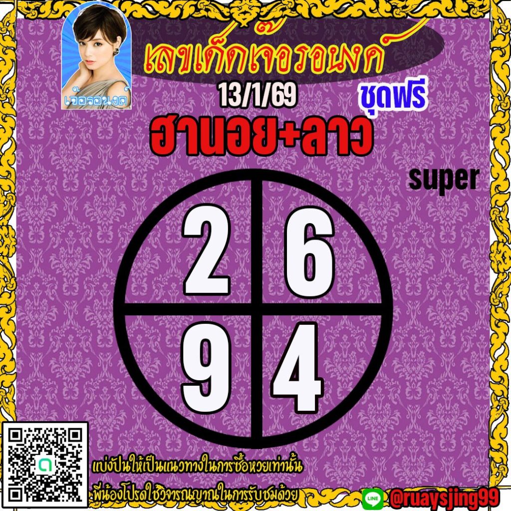 แนวทางหวยลาว หวยฮานอย หวยมาเลย์ เจ๊อรอนงค์
