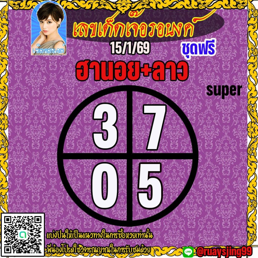 แนวทางหวยลาว หวยฮานอย หวยมาเลย์ เจ๊อรอนงค์