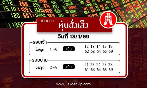 แนวทางหวยหุ้นฮั่งเส็งเช้า-บ่าย