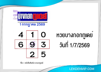 แนวทางหวยบางกอกทูเดย์ 1/7/2569