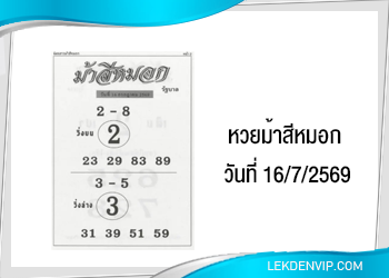 แนวทางหวยม้าสีหมอก 16/7/2569